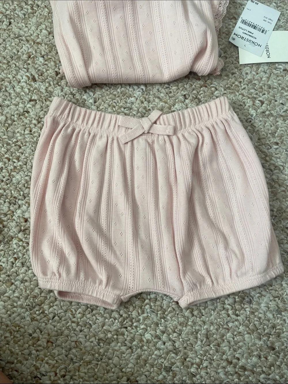 Nordstrom Baby Pink Lace-Trim 3-Piece Set & Tucker + Tate Hearts 2-Piece Set